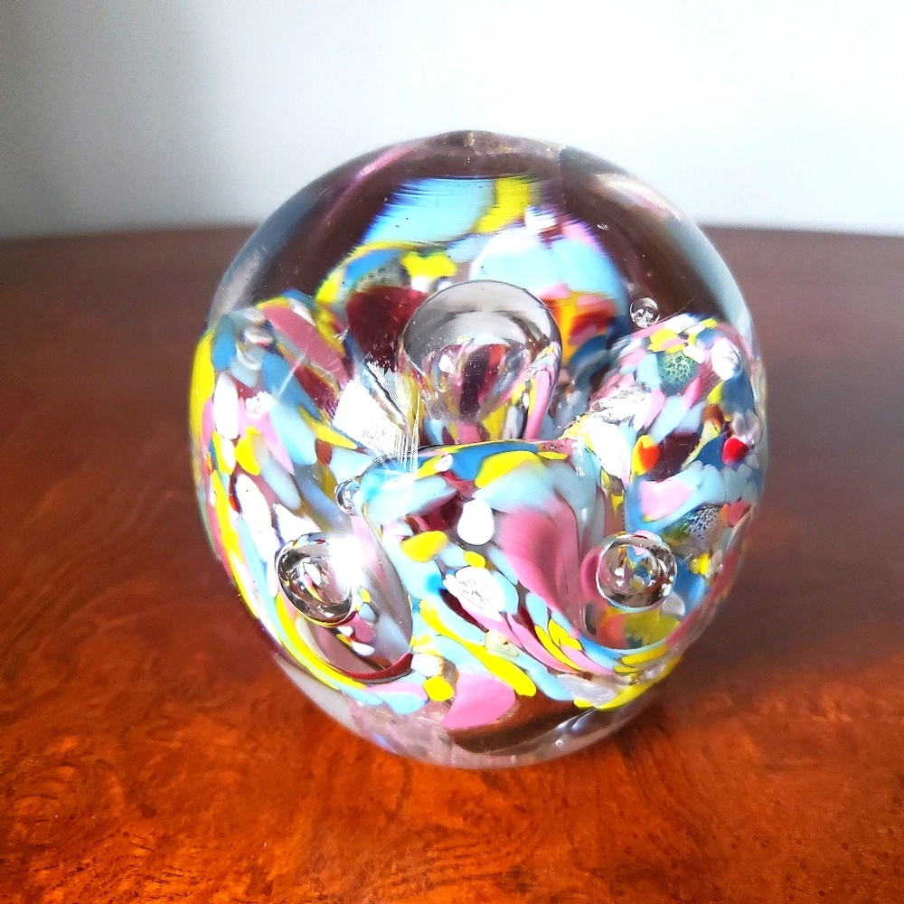 Hand Blown Glass Paperweight